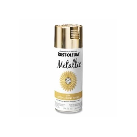Rust-Oleum Metallic Spray Paint, 12 oz, Metallic Gold, 6PK 647-340647