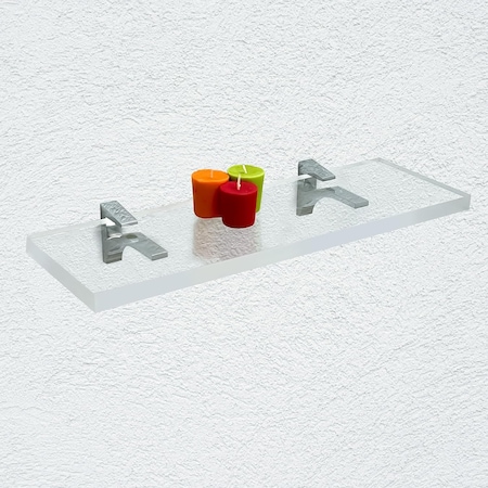 Fab Glass And Mirror Acrylic Shelf 6 x 36inces Chrome Bracket 3/4in Thickness Acrylic Pack of 1 AS19SC-6x36CH1P