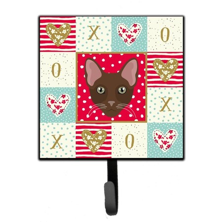 Carolines Treasures 4.25 x 1 x 7 in. Havana Brown Cat Love Leash or Key Holder CK5120SH4