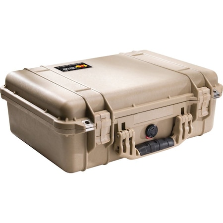 Pelican Desert Tan Protective Case, 18-1/2"L x 14.06"W x 6.93"D 1500