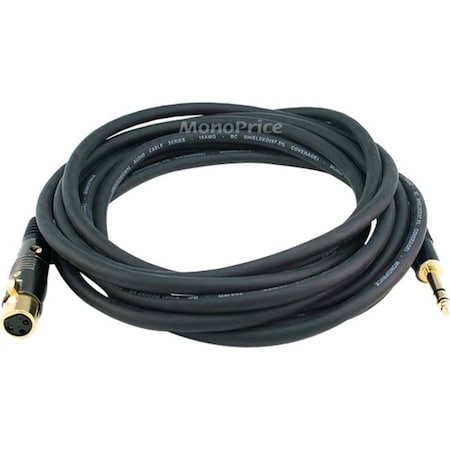 Monoprice Monoprice 15ft Premier Series XLR Female to 1/4inch TRS Male 16AWG Cable (Gold Plated) 4771