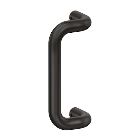 Ives Offset Door Pull, 90 Deg. Pull, 1in Round, 10in CTC, 3-1/4in Projection, Decorative Through Bolt, D 8190HD-0 695 O