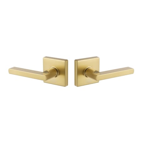 Emtek Residential Door Levers Passage Satin Brass EE3120CLPSB