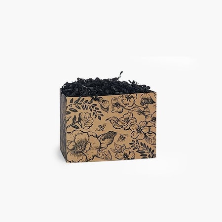 Nashville Wraps Timeless Floral Black Basket Boxes, Small, 6.75x4x5, 6PK TFS
