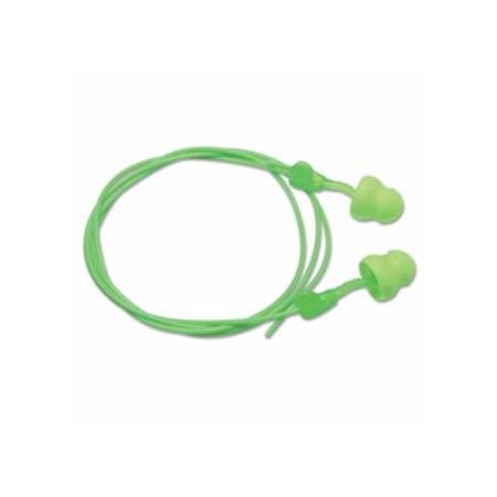 Moldex Glide Foam No Roll Twist-In Earplugs, Green, Corded, 100PK 507-6945