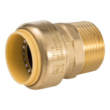Proline Series 1-in PF x MIP Brass Push Fit Male Adapter 6630-105