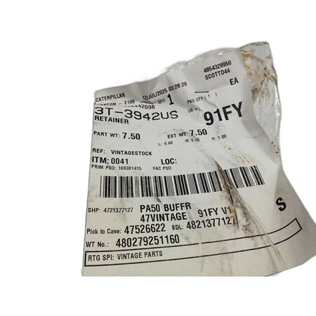 Caterpillar RETAINER, CATERPILLAR OEM 3T3942 3T3942