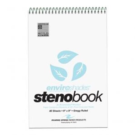 Roaring Spring Paper Products Enviroshades Steno Book - 80 Sheets Per Book 12284