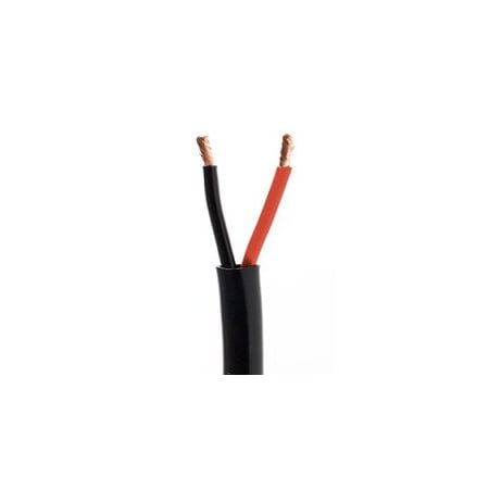 Cable Wholesale Speaker Cable, Black, Pure Copper, CMR / riser rated, 16/2 (16 AWG 2 Conductor), 65 Strand / 10G2-222SF