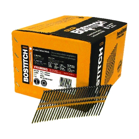 Bostitch 3-1/4 in. L Angled Strip Coated Framing Nails 21 deg 4 000 pk RH-S12D131EP