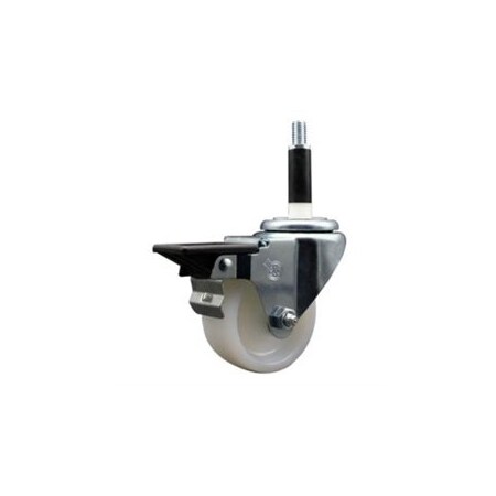 Service Caster 3'' Nylon Swivel 7/8'' Expanding Stem Caster with Brake SCC-EX20S314-NYS-PLB-78