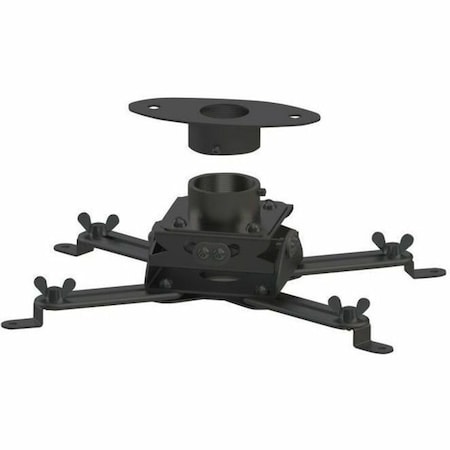 Video Mount Products VMP Ceiling Mount for Projector - Black - 75 lb Load Capacity PMLPMB