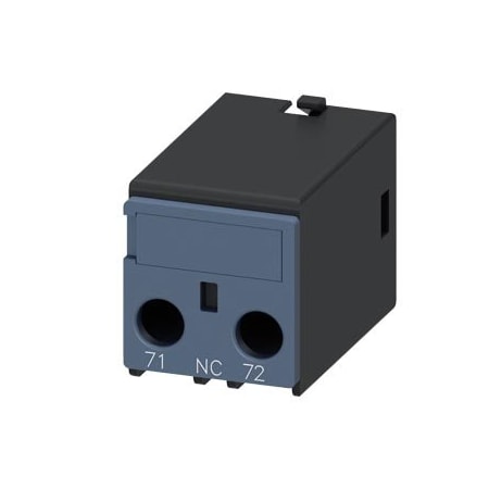 Siemens auxiliary switch, on the front, 1 NC, 71/72, current path: 1 NC, cable 3RH2911-1BA01