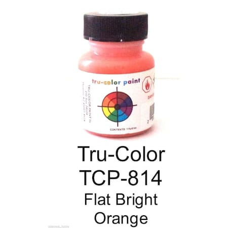 True Color Paint Flat Brush, Bright Orange TCP814