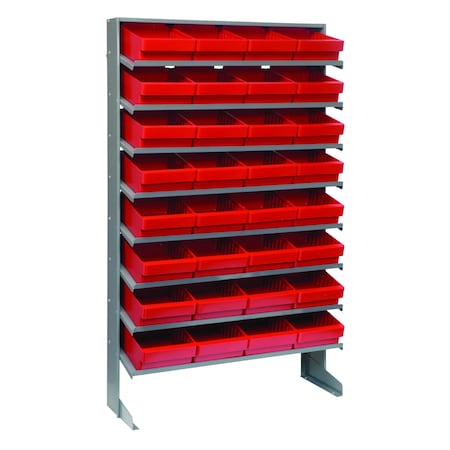 Quantum Storage Systems SINGLE SIDE PICK RACK W/32 RED BINS QPRS-701RD