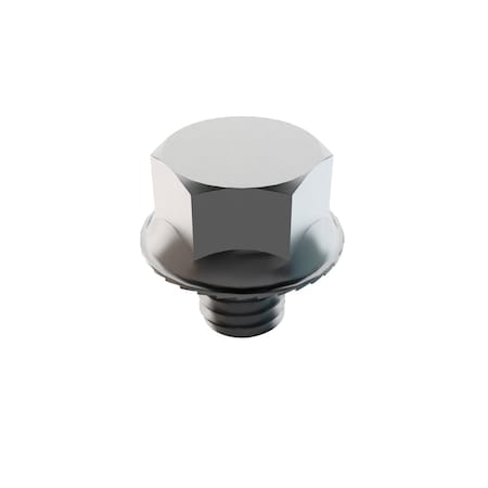 Zoro Select Not Graded, 5/16"-18 Serrated Flange Bolt, Plain Stainless Steel, 3/8 in L, 50 PK 31-SFH-31C-37