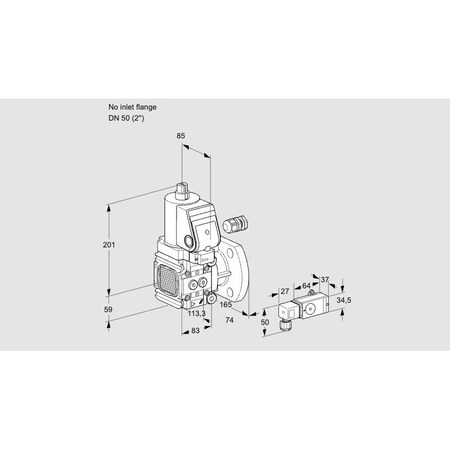 Honeywell Kromschroder Solenoid Valve for Gas/Air, 500 mbar, Threaded/Flanged, IP65 Rated KS88031146