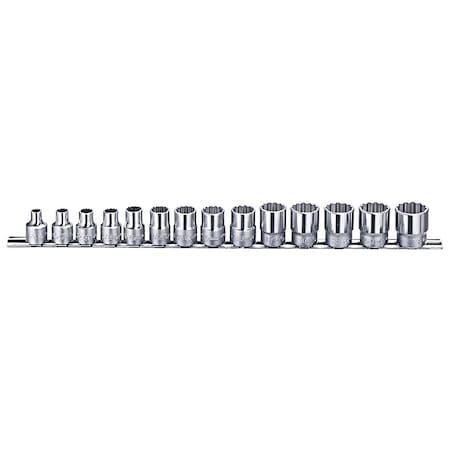 Genius Tools 14PC 3/8in Dr. SAE Hand Socket Set TW-314S