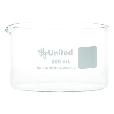 United Scientific Supplies Inc Crystallizing Dish, Colorless, 70 mm H, PK6 UNCRDSH-WS-500