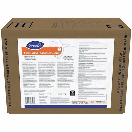 Diversey Neutral Floor Cleaner, Liquid, 5 gal, Box 101109754