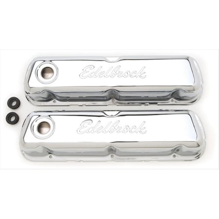 Edelbrock 4460 Signature Series Valve Cover Chrome 289302 Ford E11-4460
