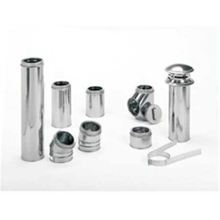 First Floor Designs 6 in. x 60 in. Duratech Factory-Built Chimney Length, 430-alloy Inner Line, Galvalume Outer Wall FI2211928