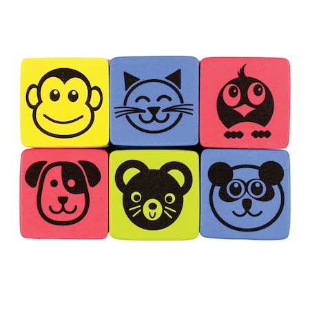Flipside Magnetic Whiteboard Animal Student Erasers, 60PK 35060