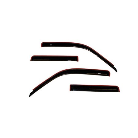 Ventshade Rainguards, Aerodynamic Design, In-Channel, Smoke, Acrylic, Set Of 4 94074