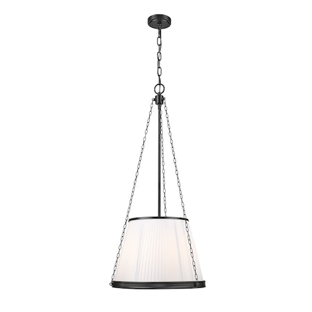 Z-Lite Madeline 5 Light Pendant, Matte Black/White, 18 In W x 36.75 In H 1954P18-MB