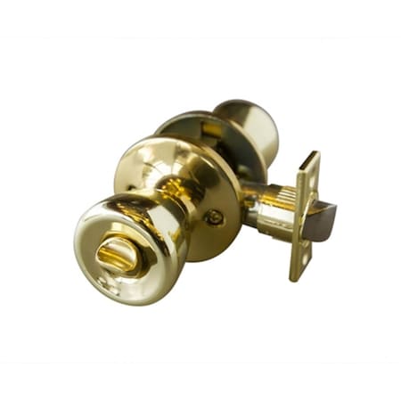 Design House Terrace 6 Way Latch Privacy Door Knob- Polished Brass 728311