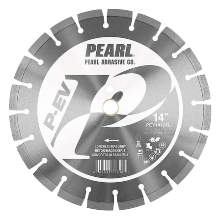 Pearl P-EV Segmented Blades for Concrete and Masonry 14 in. x .125 x 1, 20mm PEV1412XL