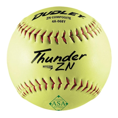Dudley Thunder Hycon Zn 12 in. Asa Slow-Pitch Softball, 12PK 1375626