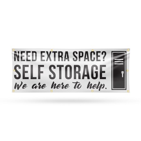 Signmission Need Extra Space Self Storage, 36 Inch x 96 Inch, Vinyl Banner B-96-30750