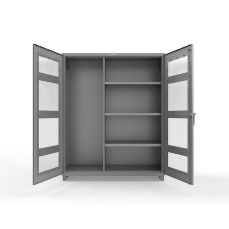 Strong Hold Extra Heavy Duty Clear View Janitorial Storage Cabinet 56-LD-BC-243-L