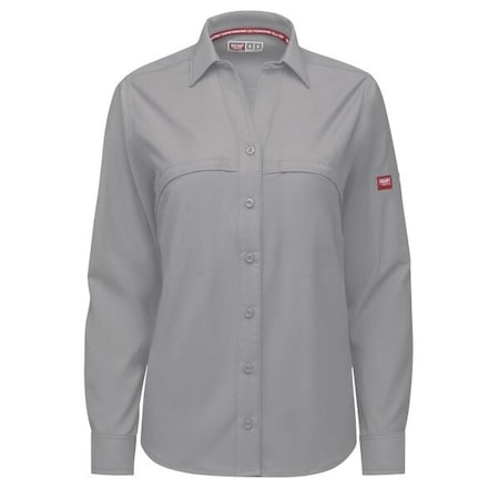 Red Kap Women's Work Shirt, Gray, M TSW3GV