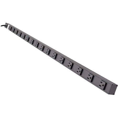 Eaton Tripp Lite Series 16-Outlet Vertical Power Strip, 120V, 15A, NEMA 5-15P, 15 ft. 4.57 m Cord, 48 PS4816B
