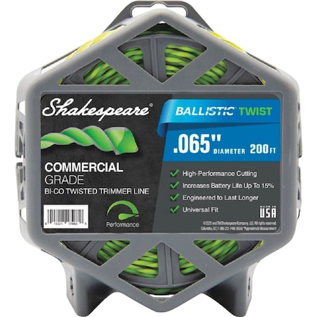 Shakespeare Ballistic Twist 0.065'' x 200 Ft. Trimmer Line 17463