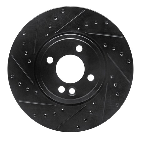 Dynamic Friction Co DFC Brake Rotor - Drilled and Slotted - Black 633-32002L
