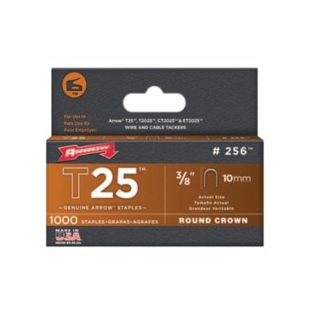 Arrow Fastener 25038 T25 STAPLES 3/8 in1000/PK, 5PK 091-256