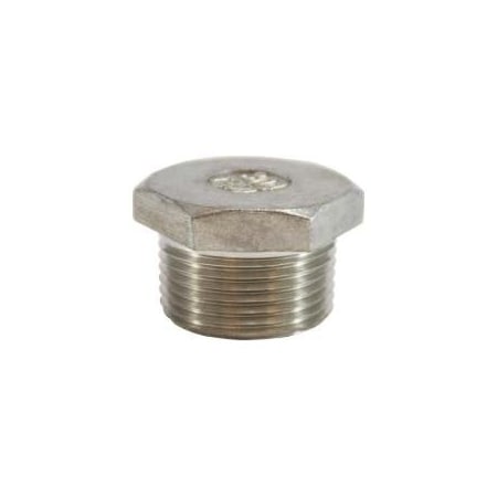 Midland Industries PLUG H HEX CORED 1/4IN MPT SST 150LB 62631