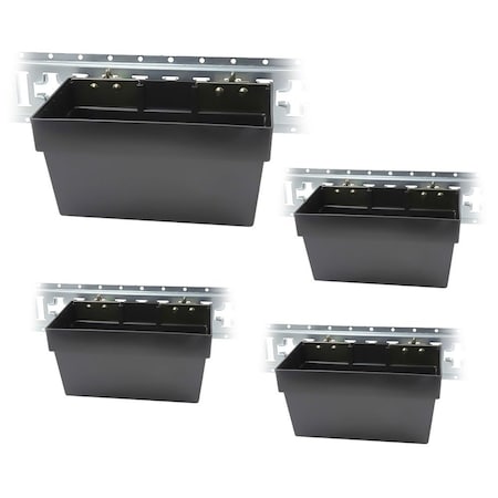 Mytee Products Heavy Duty E-Track Storage Bin for E-Track Systems, 4PK ETK-StorageBinx4