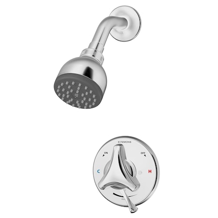 Symmons Origins Single Handle Single Spray Round Shower Faucet Trim Kit (Valve Included) S9601PRP