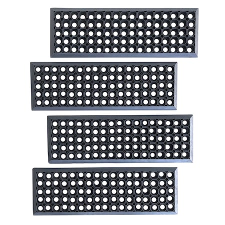 Amerihome Rubber Mat, Rubber, Black, 10 in W x 30 in L RMT10304