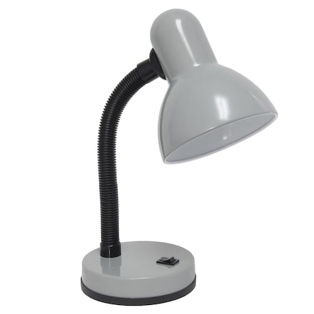 Homeroots 14" Silver Metal Swing Arm Table Lamp 645952