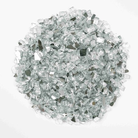 Msi 0.25 Cu. Ft. 0.5 In. 20 Lbs. Glacial Silver Fireglass Rock ZOR-FIRGLS-0105