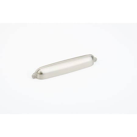 Schaub 6in Center to Center Country Cup Pull Satin Nickel Finish 744-15