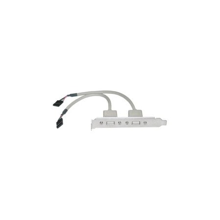 Cable Wholesale USB PC Expansion Slot Cover, Dual USB Type A Female Ports to Board Header 31U1-02408