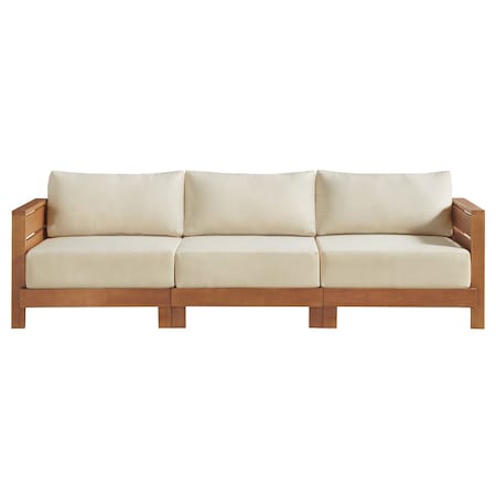 Alaterre Furniture Barton Weather-Resistant 3-Person Outdoor Couch with Stain-Resistant and Fade-Proof Cushions 80-OUTD-WD-3SOFA