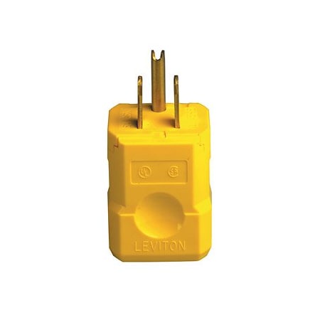 Leviton Industrial Grade Plug 15 Amp, 125 Volt 5256-VY