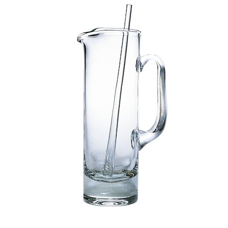 Homeroots 13in Clear Lead Free Crystal Martini Pitcher And Stirrer 376151